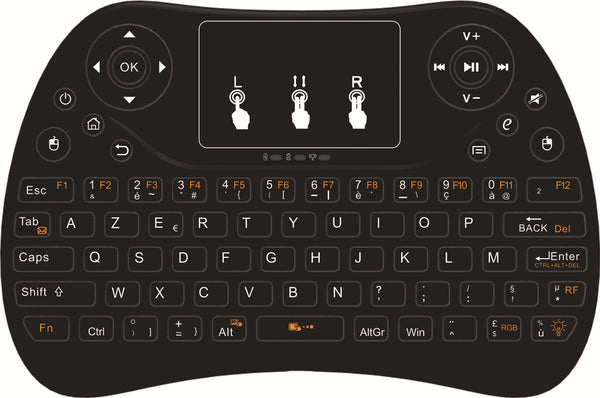 Teclado Táctil Compacto con Retroiluminación RGB de 7 Colores