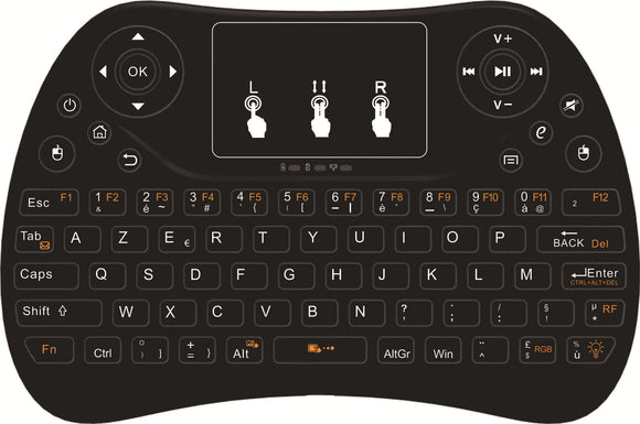 Teclado Táctil Compacto con Retroiluminación RGB de 7 Colores