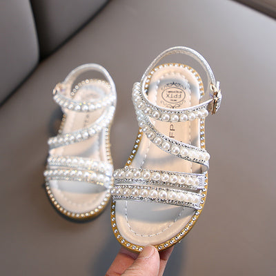 Zapatos Princesa de Punta Abierta con Perlas para Niña - Image 3