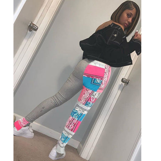 Pantalones de Chándal con Estampado, Pliegues y Bloques de Color - Image 5