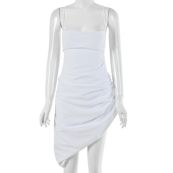 Vestido Asimétrico Sexy de Tirantes para Mujer - Diseño Europeo Moderno - Image 4