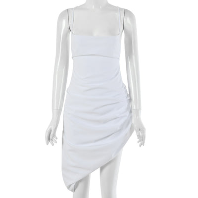 Vestido Asimétrico Sexy de Tirantes para Mujer - Diseño Europeo Moderno - Image 4
