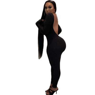 Jumpsuit Elegante de Manga Larga con Espalda Abierta - Image 6