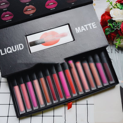 Estuche de 16 Labiales Waterproof Larga Duración + Gloss - Image 8