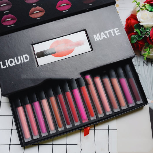 Estuche de 16 Labiales Waterproof Larga Duración + Gloss - Image 8