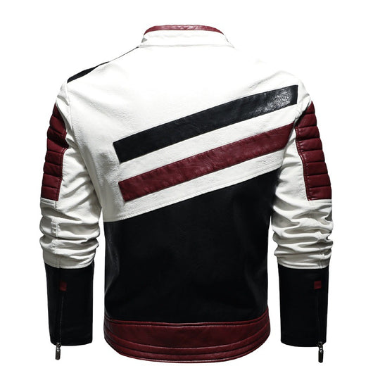 Chaqueta de Cuero PU para Hombre con Forro Polar - Estilo Motociclista Casual - Image 8