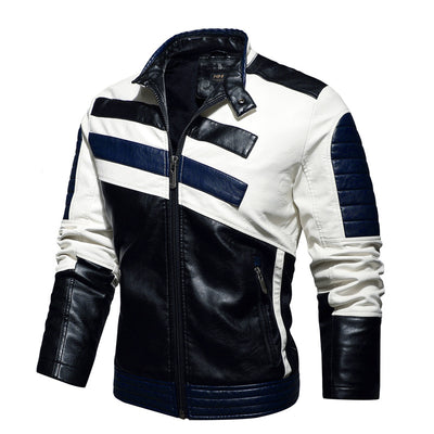 Chaqueta de Cuero PU para Hombre con Forro Polar - Estilo Motociclista Casual - Image 9