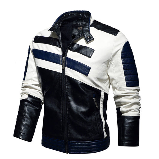 Chaqueta de Cuero PU para Hombre con Forro Polar - Estilo Motociclista Casual - Image 9