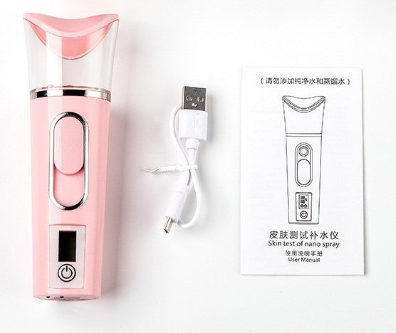 Humidificador Facial Portátil con Medidor de Hidratación