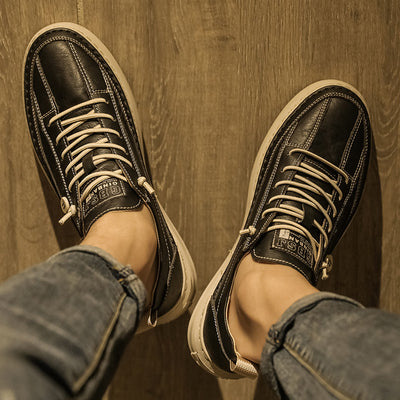 Tenis Casuales de Cuero para Hombre - Sneakers Versátiles de Tendencia - Image 11