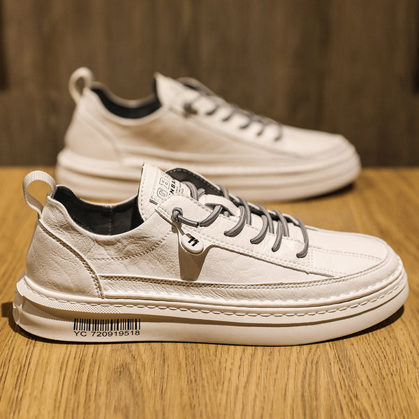 Tenis Casuales de Cuero para Hombre - Sneakers Versátiles de Tendencia