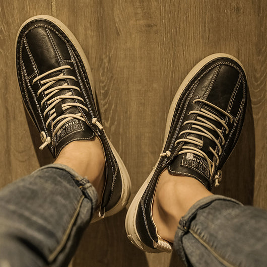 Tenis Casuales de Cuero para Hombre - Sneakers Versátiles de Tendencia - Image 3