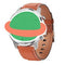 Pulseira de relógio marrom-claro