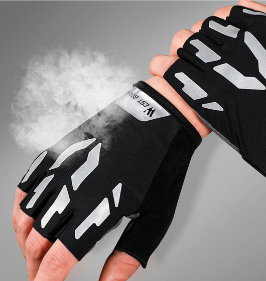 Guantes de Ciclismo con Dedos Cortos Reflectantes - Image 11