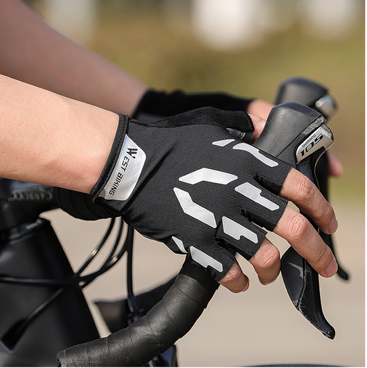 Guantes de Ciclismo con Dedos Cortos Reflectantes - Image 5