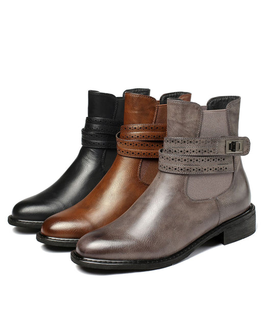 Botas Martin para Mujer con Tacón Grueso y Punta Redonda Transpirables