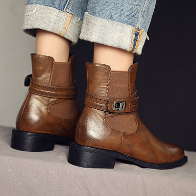 Botas Martin para Mujer con Tacón Grueso y Punta Redonda Transpirables - Image 2