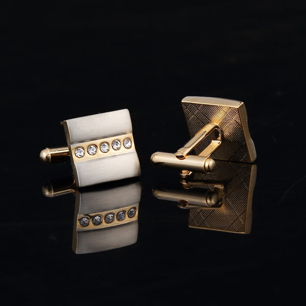 Gemelos Bicolor en Cobre y Metal Cepillado para Hombre