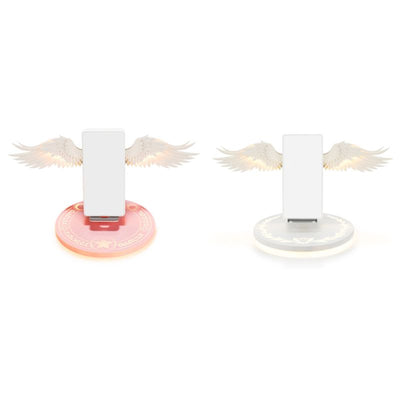 Cargador Inalámbrico Qi con Alas LED Multicolor - Dock Rápido para Celular - Image 4