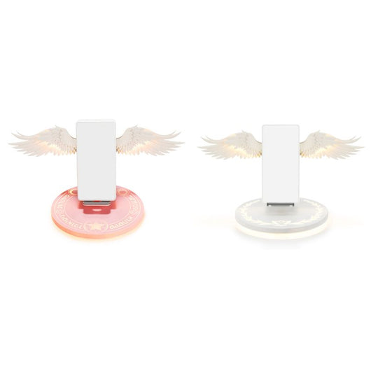 Cargador Inalámbrico Qi con Alas LED Multicolor - Dock Rápido para Celular - Image 4