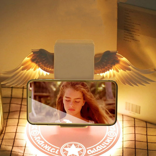 Cargador Inalámbrico Qi con Alas LED Multicolor - Dock Rápido para Celular