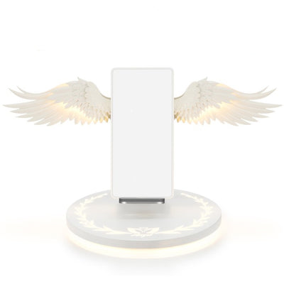Cargador Inalámbrico Qi con Alas LED Multicolor - Dock Rápido para Celular - Image 5