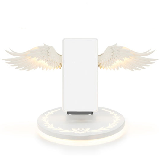 Cargador Inalámbrico Qi con Alas LED Multicolor - Dock Rápido para Celular - Image 5