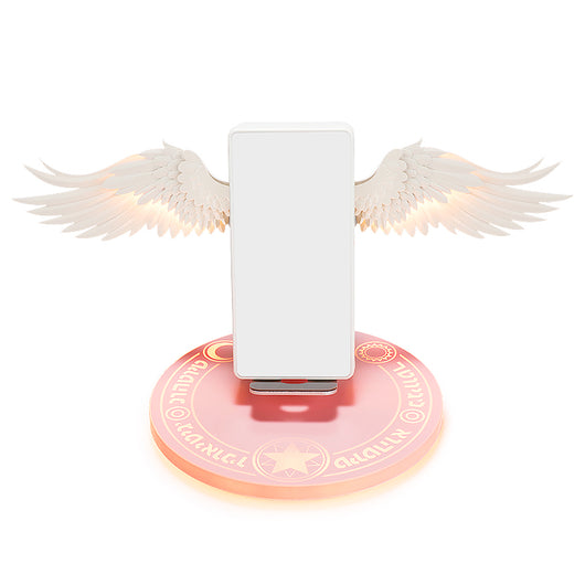 Cargador Inalámbrico Qi con Alas LED Multicolor - Dock Rápido para Celular - Image 6