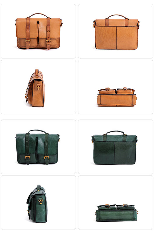 Bolso Bandolera Retro de Cuero Genuino - Diseño Trendy para Mujer - Image 11