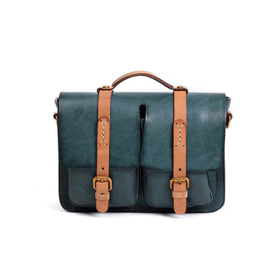 Bolso Bandolera Retro de Cuero Genuino - Diseño Trendy para Mujer - Image 6