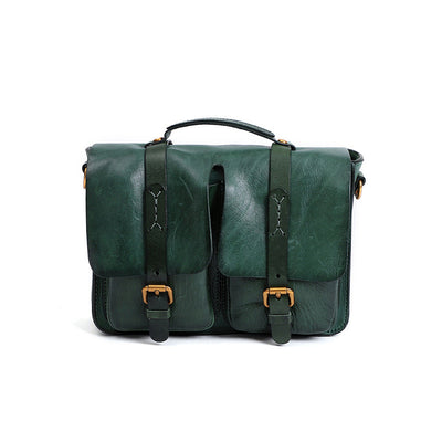 Bolso Bandolera Retro de Cuero Genuino - Diseño Trendy para Mujer - Image 5