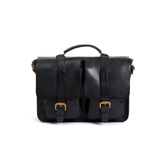 Bolso Bandolera Retro de Cuero Genuino - Diseño Trendy para Mujer
