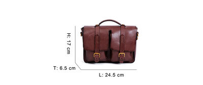 Bolso Bandolera Retro de Cuero Genuino - Diseño Trendy para Mujer - Image 7