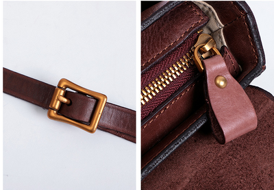Bolso Bandolera Retro de Cuero Genuino - Diseño Trendy para Mujer - Image 15