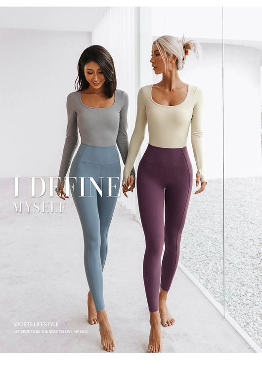 Traje de Ballet Deportivo Manga Larga con Espalda Modeladora y Costuras Integradas - Image 7