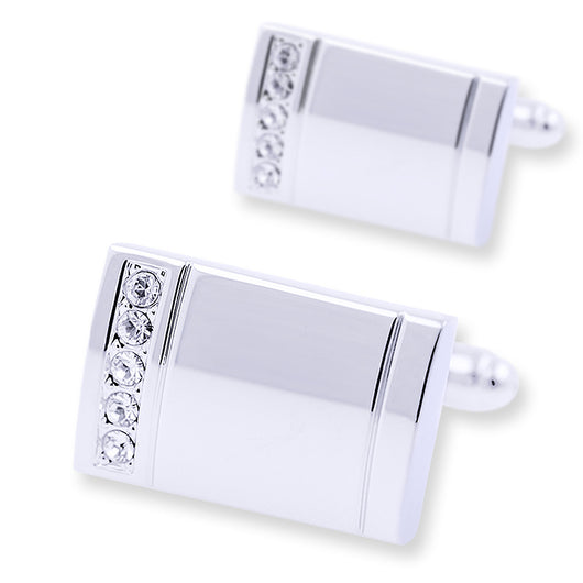 Gemelos de Plata con Diamantes para Hombre - Diseño Ejecutivo Personalizables - Image 6