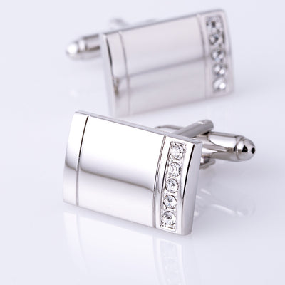 Gemelos de Plata con Diamantes para Hombre - Diseño Ejecutivo Personalizables - Image 8