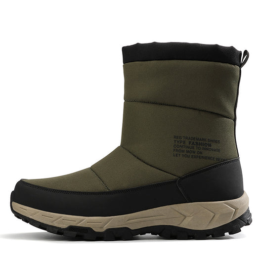 Botas Altas de Algodón con Forro Térmico para Hombre - Calzado Antideslizante Outdoor - Image 10