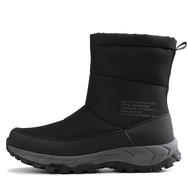 Botas Altas de Algodón con Forro Térmico para Hombre - Calzado Antideslizante Outdoor