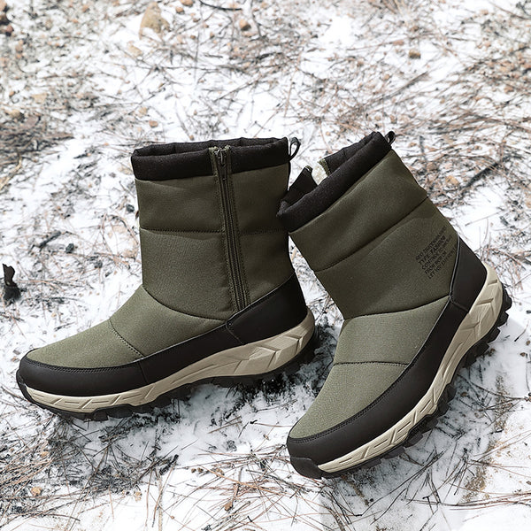 Botas Altas de Algodón con Forro Térmico para Hombre - Calzado Antideslizante Outdoor
