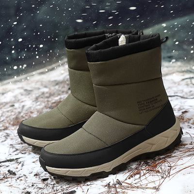 Botas Altas de Algodón con Forro Térmico para Hombre - Calzado Antideslizante Outdoor - Image 5