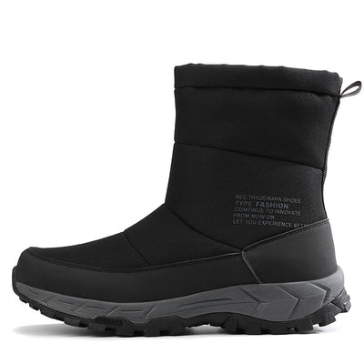 Botas Altas de Algodón con Forro Térmico para Hombre - Calzado Antideslizante Outdoor - Image 3