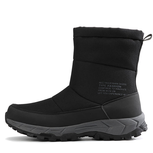 Botas Altas de Algodón con Forro Térmico para Hombre - Calzado Antideslizante Outdoor - Image 3