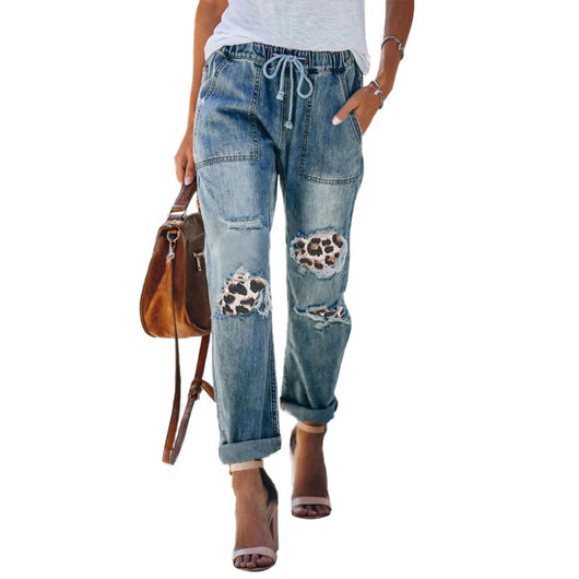 Pantalones Anchos Estampados con Detalles Rotos - Image 10