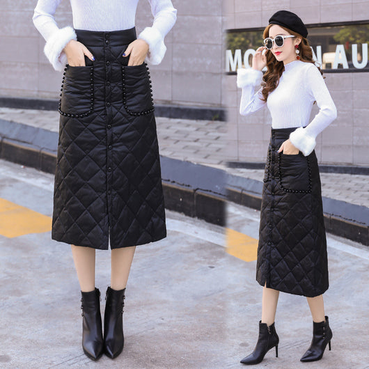 Falda Midi de Algodón Pima con Relleno Térmico - Image 11