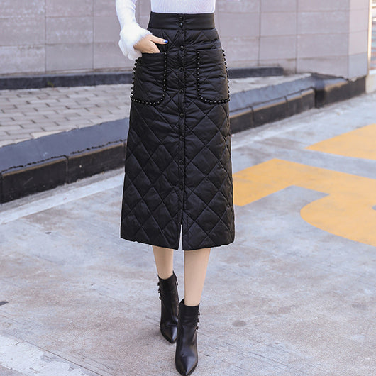 Falda Midi de Algodón Pima con Relleno Térmico - Image 10