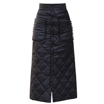 Falda Midi de Algodón Pima con Relleno Térmico