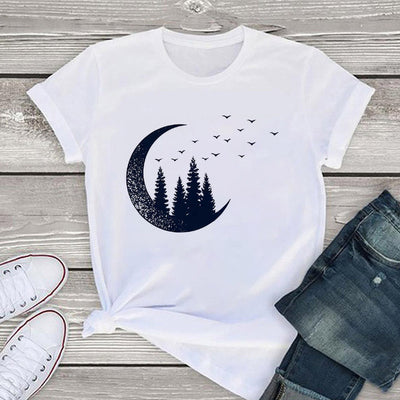 Playera Estampada Paisaje Botánico para Mujer - Image 5