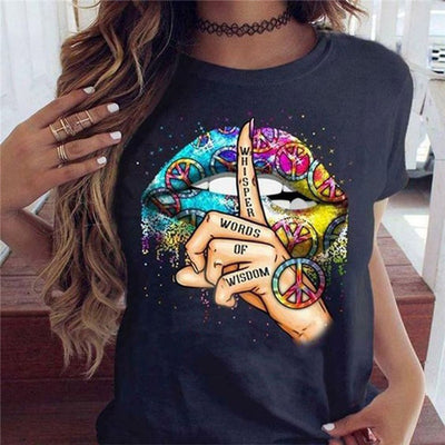 Playera Gesto de Silencio con Labios - Manga Corta - Image 14