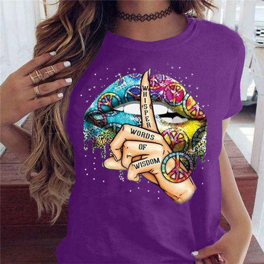 Playera Gesto de Silencio con Labios - Manga Corta - Image 16